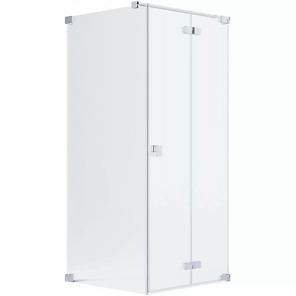 Schöner Wohnen Eckdusche Drehfalttür und Seitenwand Silbermatt 90 x 90 x 20 günstig online kaufen