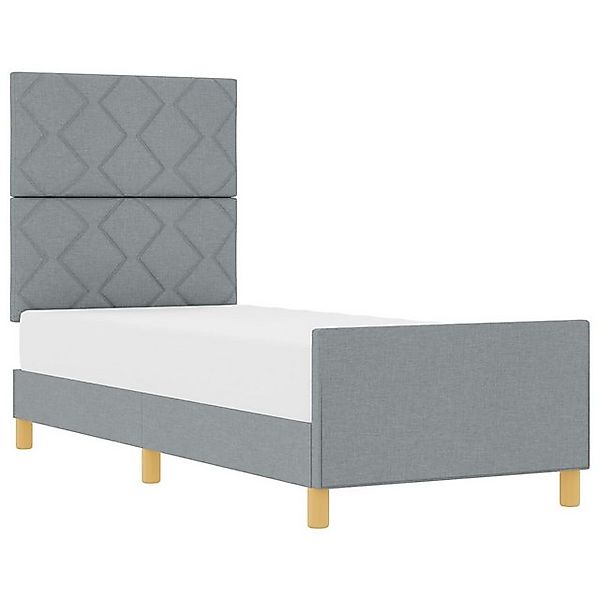 vidaXL Bett Bettgestell Hellgrau 80x200 cm Stoff (1-tlg) günstig online kaufen