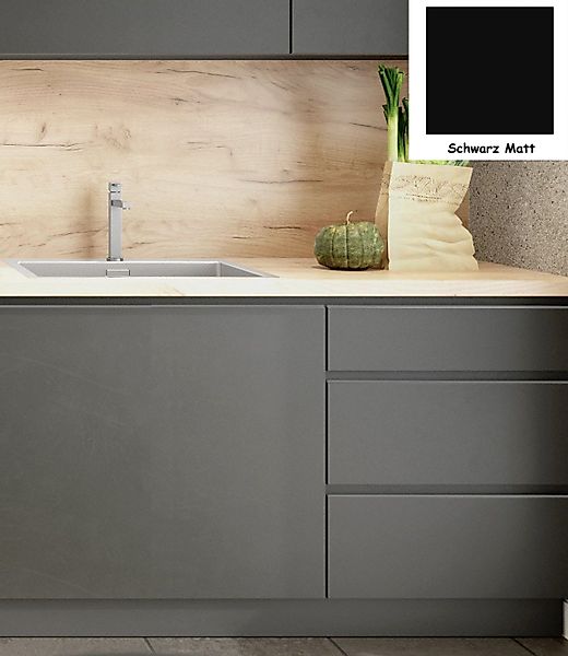 Möbel für Dich Küchenzeile Grifflose Hochglanz günstig online kaufen