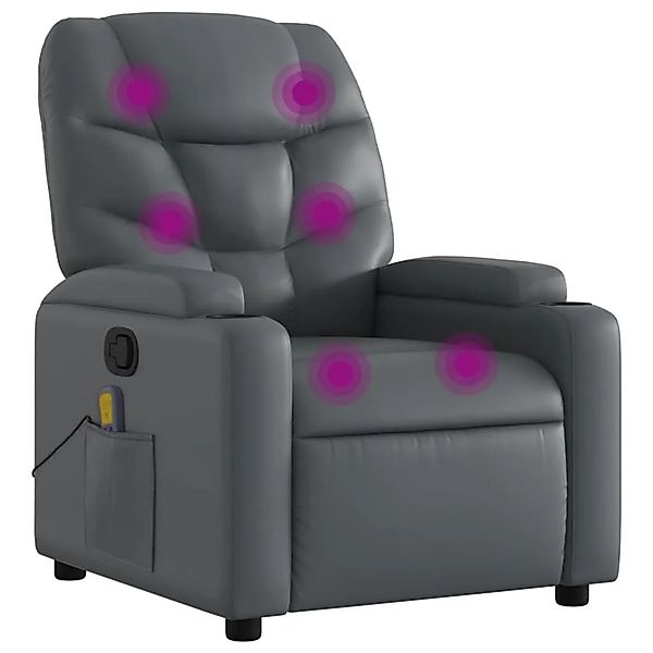 vidaXL Massagesessel Relaxsessel Grau Kunstleder 3205645 günstig online kaufen