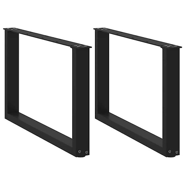vidaXL Couchtischbeine U-Form 2 Stk Schwarz 70x42-43 cm Stahl 4013164 günstig online kaufen