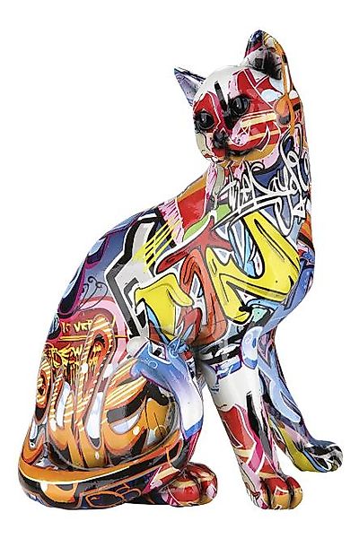 Pop Art Figur Deko Skulptur Katze Street Art Graffiti günstig online kaufen
