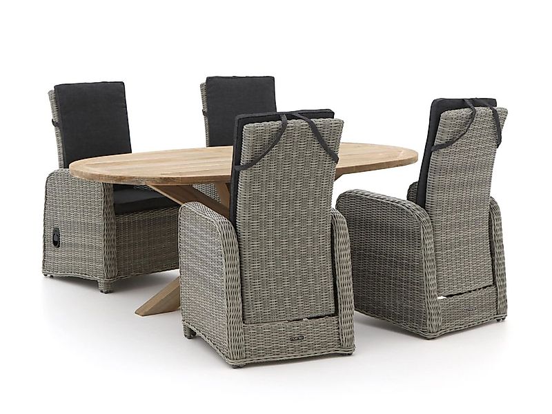 Intenso Umbria/ROUGH-Y Ellips 200 cm Gartenmöbel-Set 5-teilig verstellbar günstig online kaufen