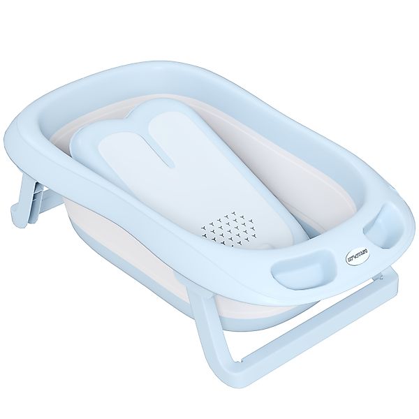 AIYAPLAY 2er -Set Babybadewanne, faltbar Baby Bathtub mit Gestell, rutschfe günstig online kaufen