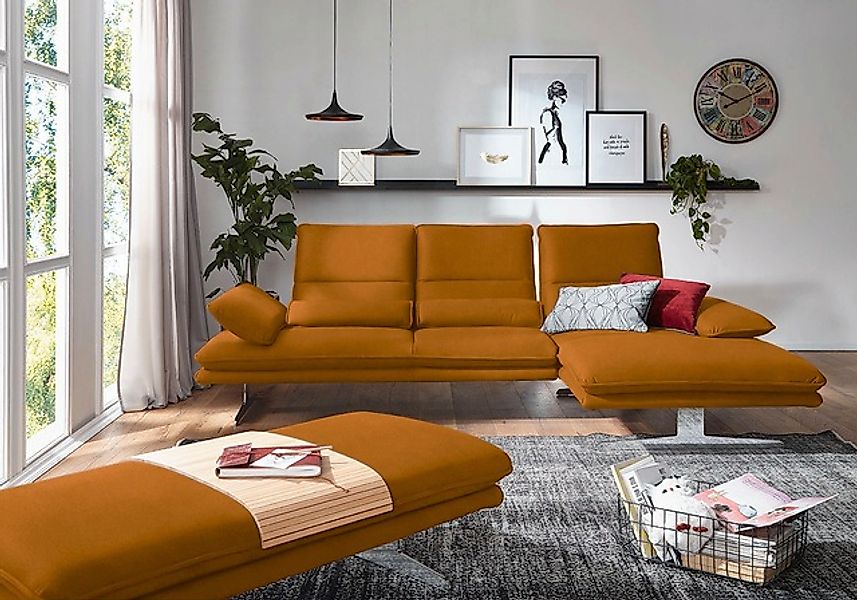 W.SCHILLIG Ecksofa »broadway, Designsofa mit tollem Sitzkomfort, L-Form«, S günstig online kaufen