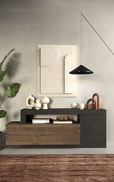 Home affaire Lowboard "Freedom" Breite 159 cm mit 1 Tür und 2 Schubkästen ( günstig online kaufen