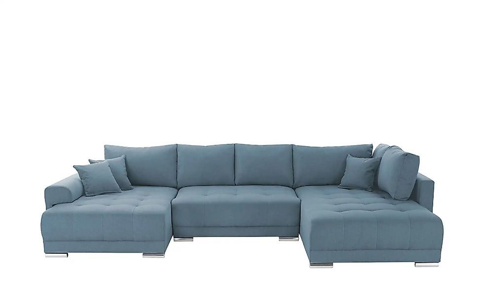 Wohnlandschaft mit Schlaffunktion Lemie ¦ blau ¦ Maße (cm): B: 356 H: 85 T: günstig online kaufen