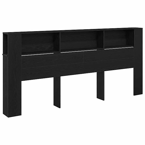vidaXL Kopfteil Schrank Schwarz Eichen-Optik 220 x 18,5 x 102,5 cm 862092 günstig online kaufen