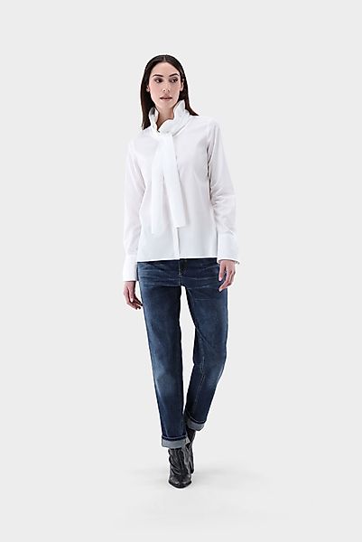 Bluse mit Faltenkragen und Schluppe günstig online kaufen