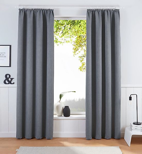 Bruno Banani Verdunkelungsvorhang "Bela" Kräuselband 1 Stk. tlg. blickdicht günstig online kaufen