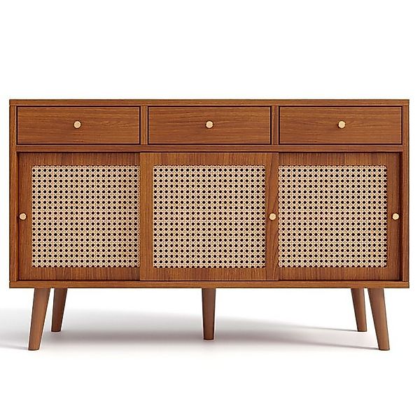 SIKAINI Beistellschrank (Sideboard, Kommode mit 3 Schubladen und 3 Schiebet günstig online kaufen