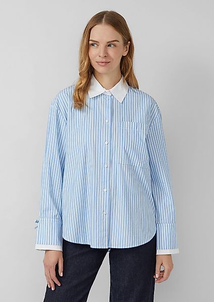 s.Oliver Langarmbluse Bluse Popeline-Bluse im Relaxed günstig online kaufen