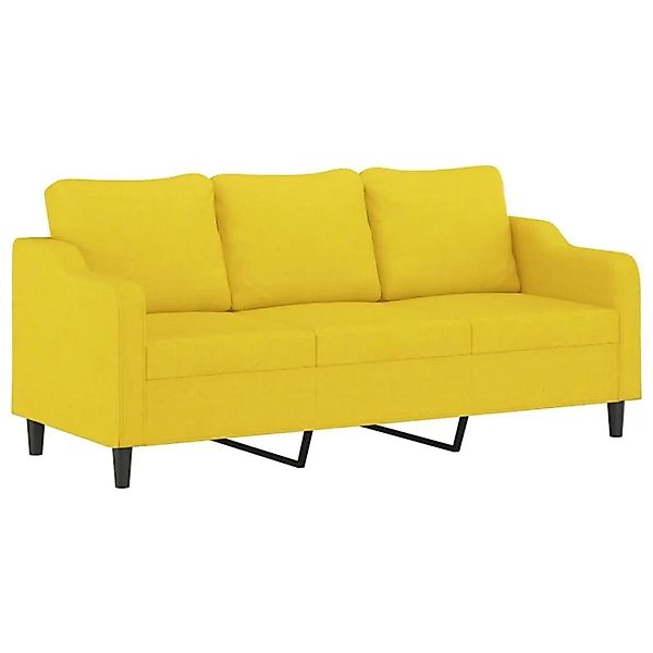 vidaXL 3-Sitzer-Sofa Hellgelb 180 cm Stoff 359372 günstig online kaufen