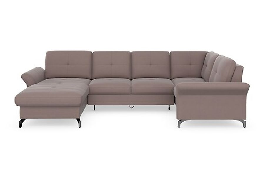 Home affaire Wohnlandschaft »Calando U-Form« wahlweise mit Bettfunktion, Be günstig online kaufen