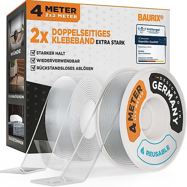 BAURIX Doppelklebeband Nano-Tape Doppelseitig I Doppelseitiges günstig online kaufen