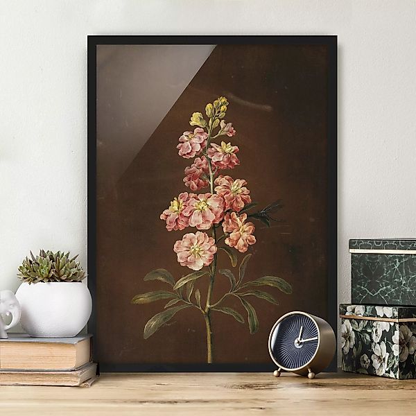 Bild mit Rahmen Blumen - Hochformat Barbara Regina Dietzsch - Eine rosa Gar günstig online kaufen