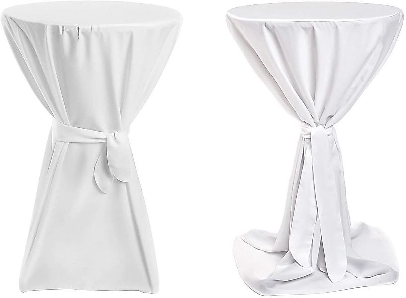 TexDeko Stehtischhusse Premium für Bistrotisch mit Schleifenband Bartisch-Ü günstig online kaufen