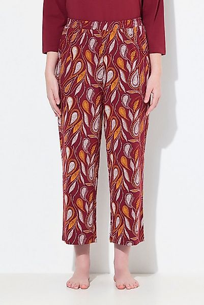 Ulla Popken Pyjamahose Pyjama-Culotte Paisley Taschen Biobaumwolle günstig online kaufen