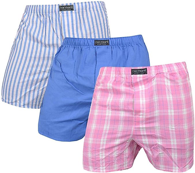 normani Boxershorts 3 Stück Herren Web günstig online kaufen