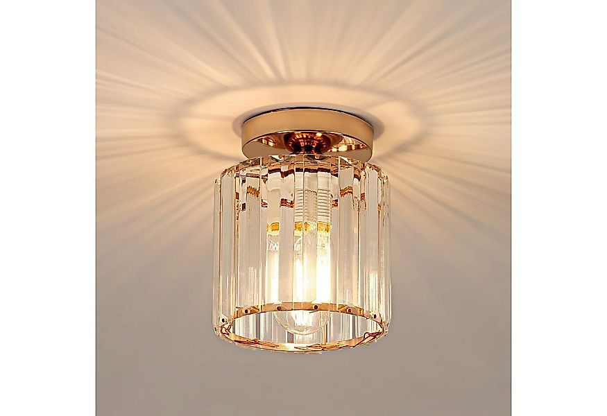 Goeco Deckenleuchten Kristall Deckenlampe,goldene Kristalllampe für Wohnzim günstig online kaufen