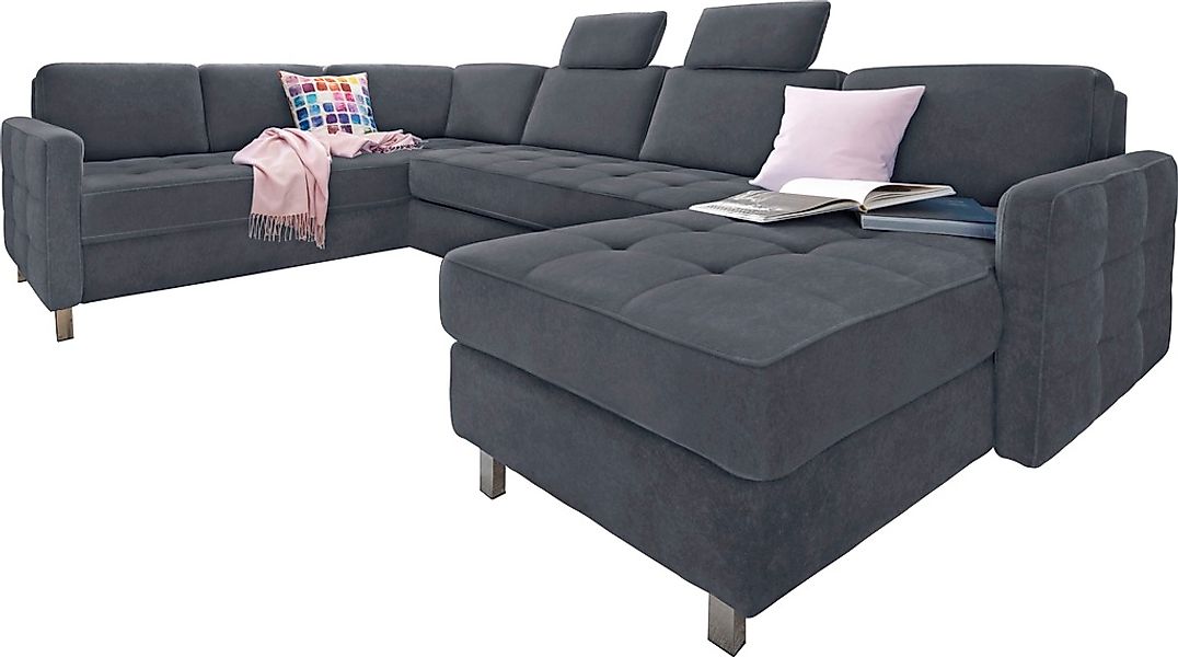 sit&more Wohnlandschaft Pablo U-Form, wahlweise mit Bettfunktion und Bettka günstig online kaufen
