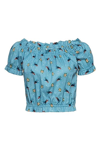 QueenKerosin Kurzarmbluse Oldschool Tattoo mit Allover-Print günstig online kaufen