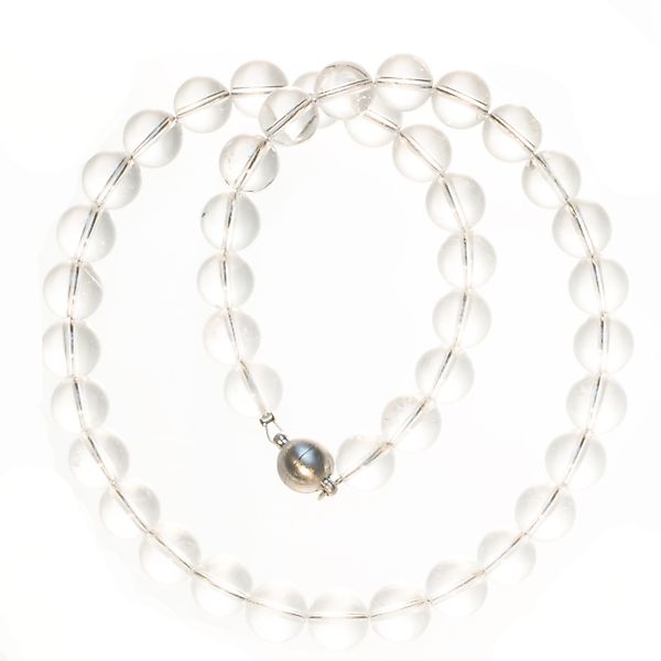 Perlenkette Bergkristall 10 mm, echter Bergkristall günstig online kaufen
