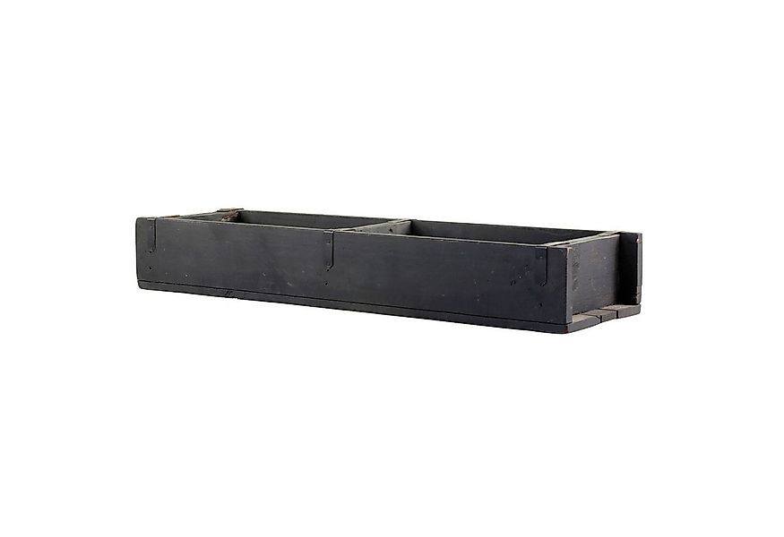 Macosa Home Dekokiste Backsteinform doppelt schwarz Deko-Holzkiste massiv 5 günstig online kaufen