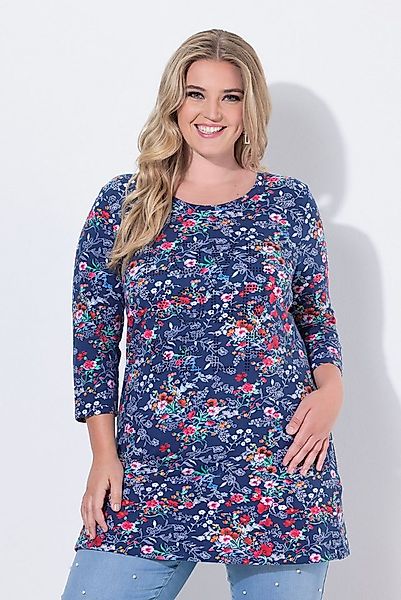 MIAMODA T-Shirt Longshirt Minimalmuster Glitzer-Statement günstig online kaufen