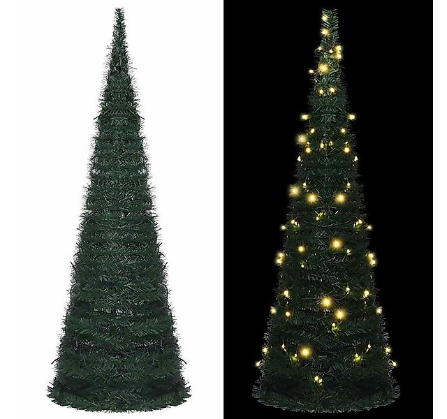 Kunstpflanze, vidaXL, Künstlicher Pop-Up-Weihnachtsbaum mit Beleuchtung Grü günstig online kaufen