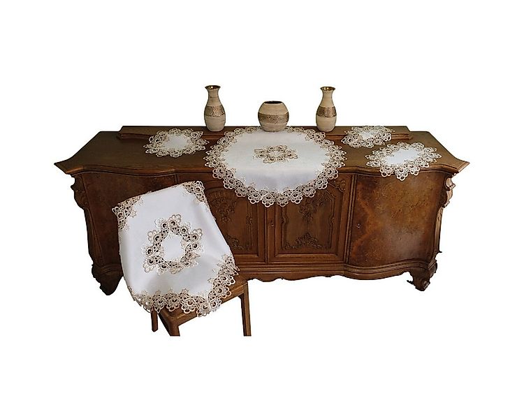 matches21 HOME & HOBBY Tischdecke Tischdecke MIRA filigrane Spitze Jaquard günstig online kaufen