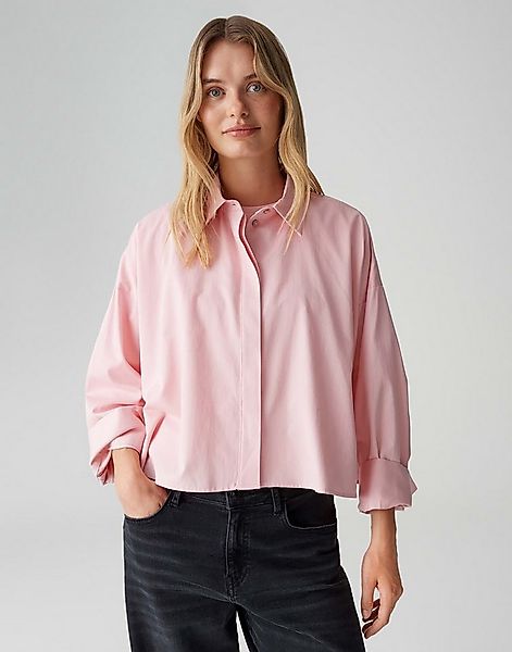 OPUS Hemdbluse FUNDRA Loose aus Baumwoll Popeline weite Passform, glatter G günstig online kaufen