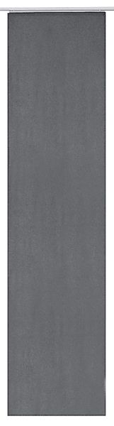 ELBERSDRUCKE Schiebegardine Schiebevorhang Lino dunkelgrau 245x60cm günstig online kaufen