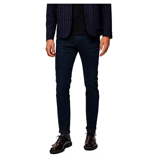 Selected Slim Leon 6155 Super Stretch Jeans 32 Blue Black Denim günstig online kaufen