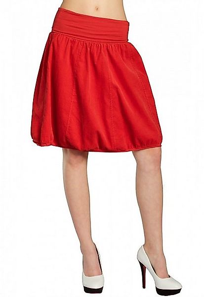 Caspar Faltenrock RO004 Damen Cord Rock knielang mit hohem elastischem Bund günstig online kaufen