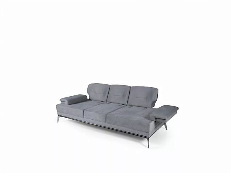 JVmoebel 3-Sitzer Sofa Stoffsofa Design Dreisitzer Grau 3 Sitzer Polstersof günstig online kaufen