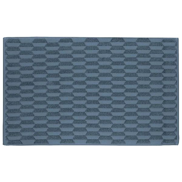 Geo Badezimmerteppich 50 x 80cm Slate blue günstig online kaufen