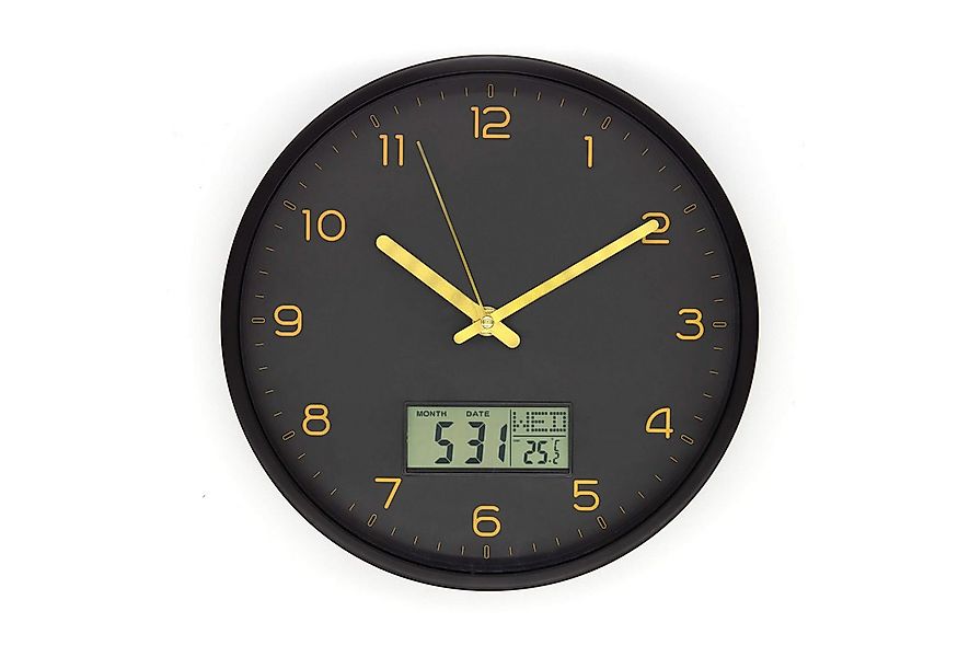 K&L Wall Art Wanduhr Analog Digital Wanduhr mit Wochentag Datumsfunktion (T günstig online kaufen