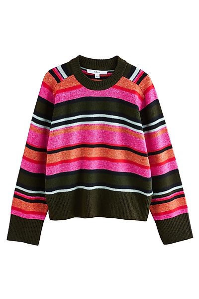 Next Rundhalspullover Gemusterter Strickpullover mit Rundhalsausschnitt günstig online kaufen