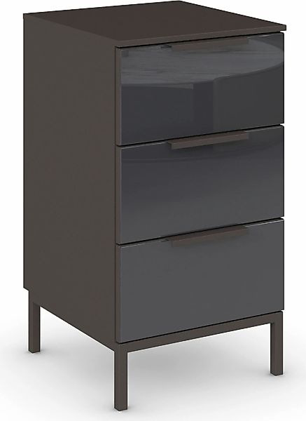 rauch Nachtkommode "Nachttisch Nachtschrank Nachtkonsole FLIPP mit Glasfron günstig online kaufen