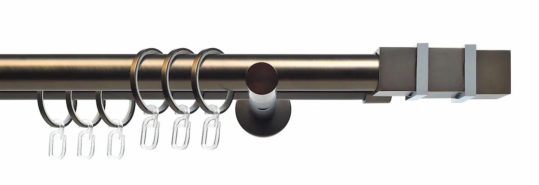 Liedeco Gardinenstange "CELQUADE01SG2L" Ø 25 mm 2 läufig-läufig Fixmaß 2-lä günstig online kaufen