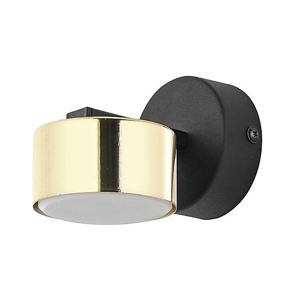 Wandleuchte Dallas, einflammig, schwarz-gold günstig online kaufen