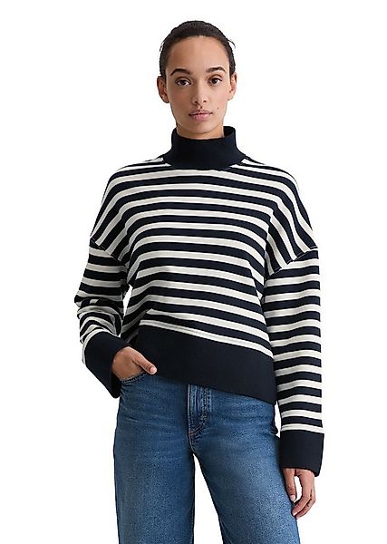 Marc O'Polo Sweatshirt mit breitem Rippstrick-Bund günstig online kaufen