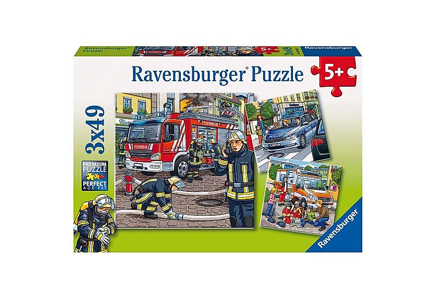 Ravensburger Verlag GmbH Puzzle Ravensburger Puzzle Feuerwehr 3x49 Teile, P günstig online kaufen