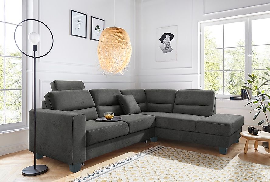 TRENDMANUFAKTUR Ecksofa "Chamber, zeitlos & elegant, bequem, L-Form" inklus günstig online kaufen