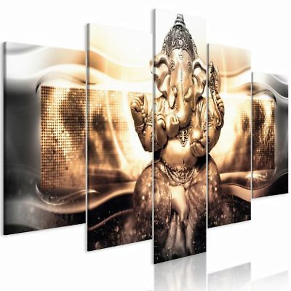 artgeist Wandbild Buddha Style (5 Parts) Golden Wide mehrfarbig Gr. 200 x 1 günstig online kaufen