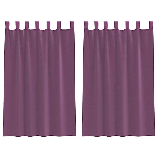 vidaXL Voile Vorhänge mit Schlaufen 2 Stk Violett 140x175 cm 4102292 günstig online kaufen