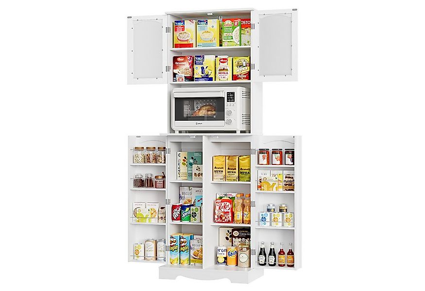 HOMECHO Hochschrank Küchenschrank mit Mikrowellenregal und Türablagen günstig online kaufen