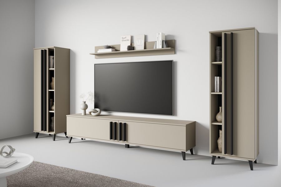 INOSIGN Wohnwand "Helsinki, Modernes Möbelset" Komplett-Set, 4 Stk. tlg. mi günstig online kaufen