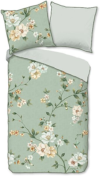 Descanso Wendebettwäsche "Sizena" 2 Stk. tlg. Satin, Reißverschluss, Paspel günstig online kaufen